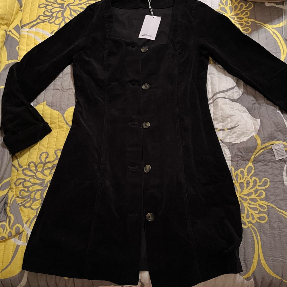 Corduroyed black dress